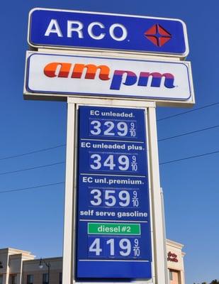 Prices as of 12/21/13 -AND- they sell diesel!