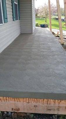 Concrete Patio with signiture swirl finish.