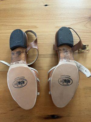 Ferragamo sandals - soles after