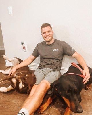 Brady Paxman State Farm and his dogs