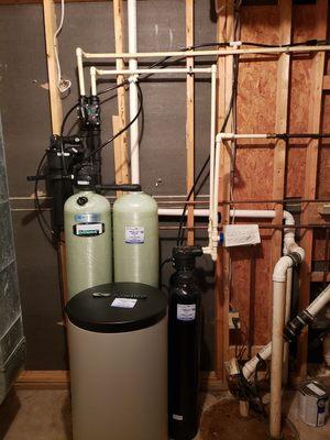 Kinetico non-electric water filter, acid neutralizer and water softener