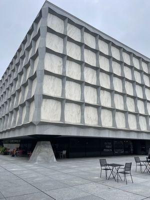 The striking exterior of the Beinecke Library.