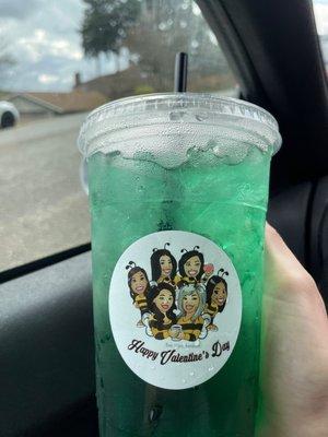 32oz Redbull Italian Soda "Mermaid"