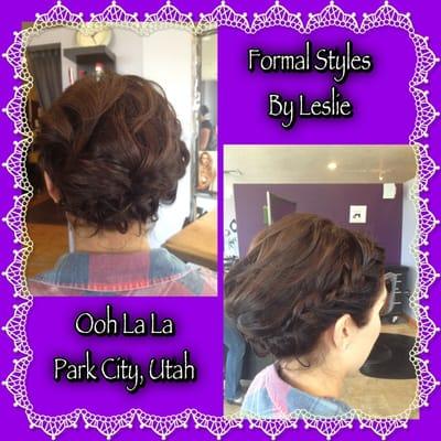 Formal, updo, and special occasion styling by Leslie Rees