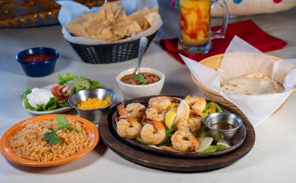 Shrimp fajitas