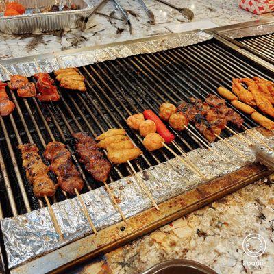 Place items on grill and do it yourself to your liking