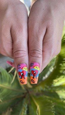 Nails by JOCELYNN  These nail set is inspired from bad bunny. To book please contact jocelynn.