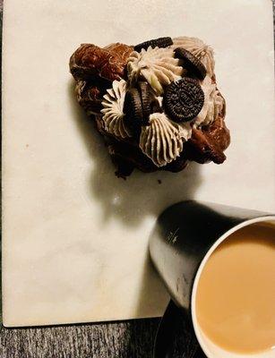 Cookies and cream croissant