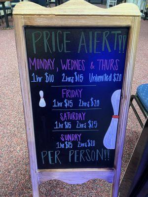 Bowling prices