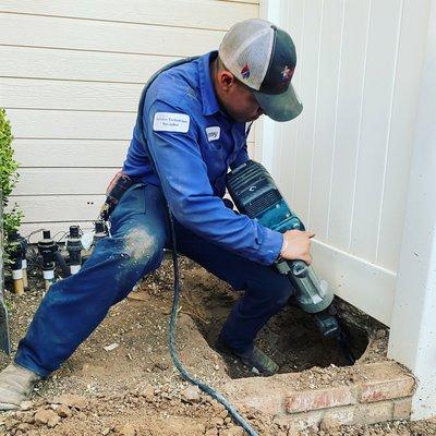 Our Technicians Aren't Afraid To Get Their Boots Dirty In Order To Solve Your Problem!