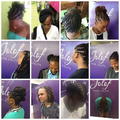 Loc maintenances and style done at Jolof hair salon