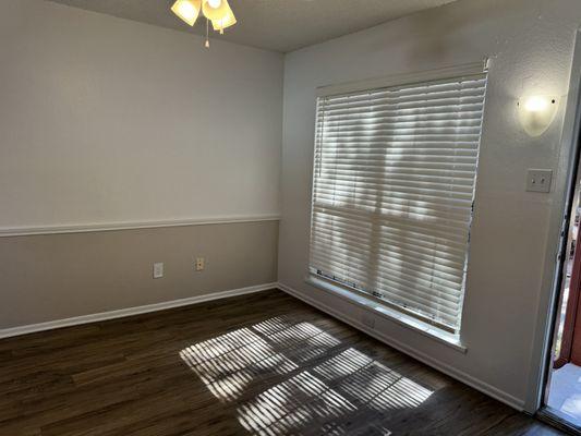 Living room and accent wall