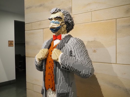 LEGO statue of the man himself!