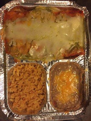 Chicken enchiladas verdes take out