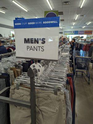 They have a good selection in menswear many sizes