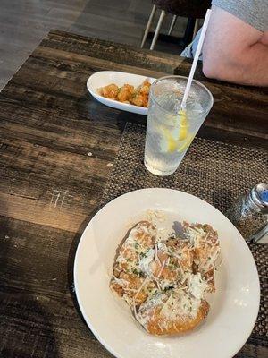 Chicken wings and Fried Gator Tail bites