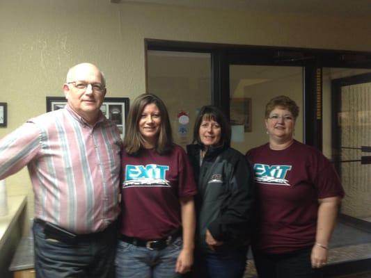 Team members Lynelle Phipps, Renee Maguire and Doreen Hoium at Exit's pop-in on Watertown's local Business "Enercept Building...