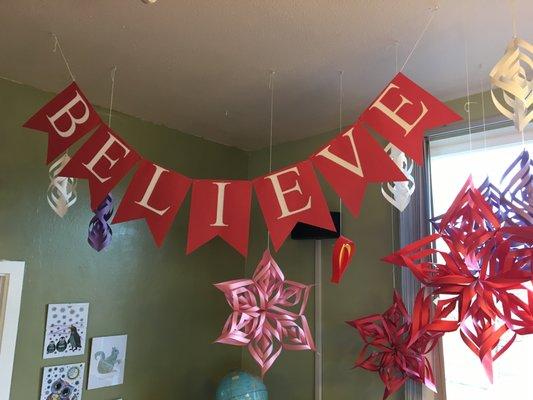 Shuksan spreads messages of hope and optimism! Love this banner they have in the activity room!