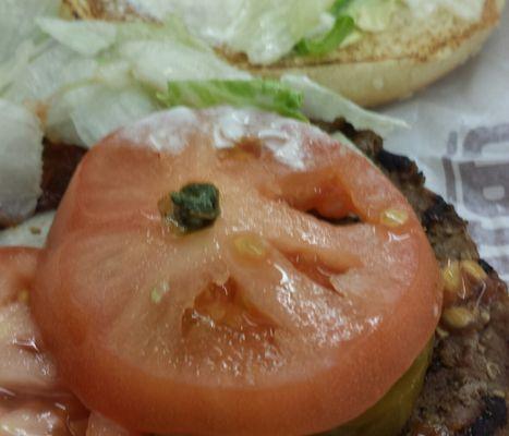 NO PRIDE!!! This is the tomato that was on my burger. You will never convince me that they didn't notice.