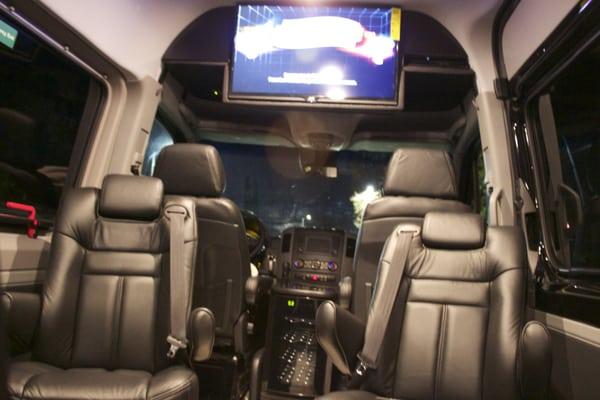 2015 Mercedes Sprinter Interior: Captain Seats, Wine Cooler, 42 Inch LED TV, Playstation 4