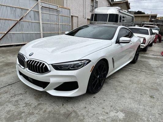 2020 BMW 840i, 
front end repairs w/3 stage refunish