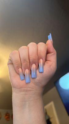 Baby blue ombré