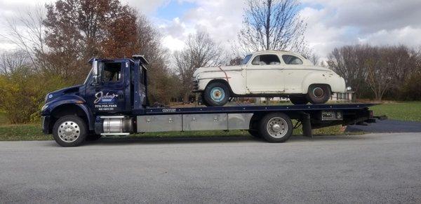 1946 Dodge towed for a customer