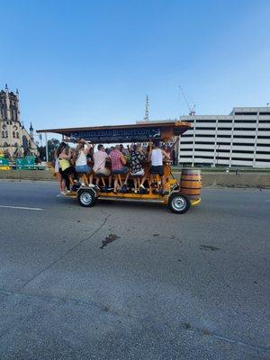 What a Fun Idea: "Pedal Drinking Party" from this business HandleBar Detroit. Get Much Exercise With Bar Crawling!!   8/28/2021