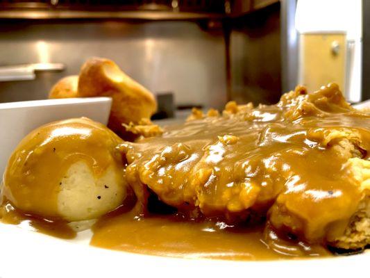 Chicken fried Steak with brown gravy