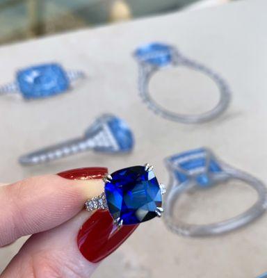 Custom design sapphire ring