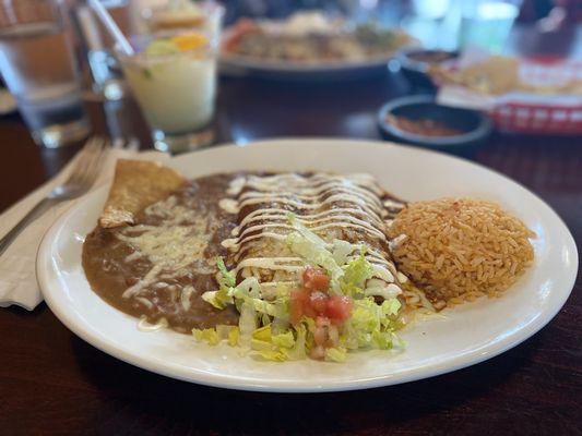 Carne asada enchiladas