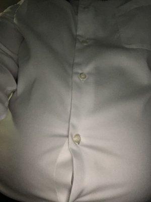 Undersized long sleeve white dress shirt