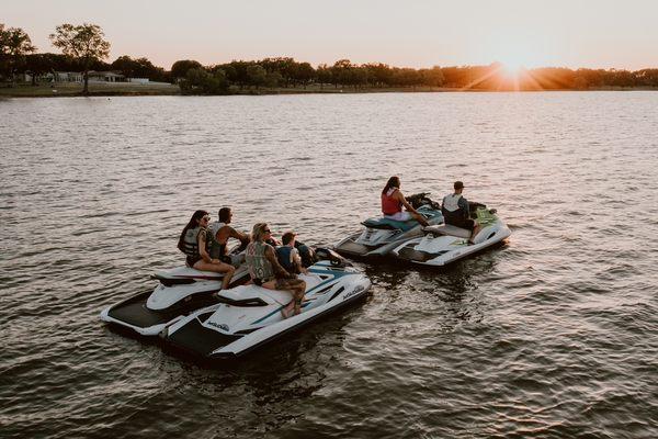 We now offer guided tours with groups of two or more jet ski's! Goat Island good and Old Lake Dallas Dam history!