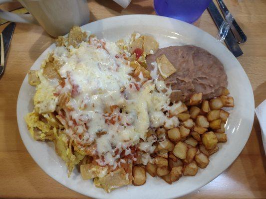 Chilaquiles, yum, which I requested because it wasn't on the menu.