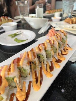 Pink dragon roll