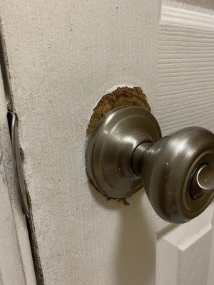 Bathroom door knob