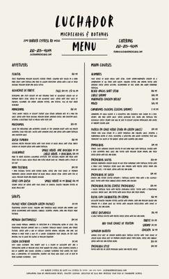 Our newest menu