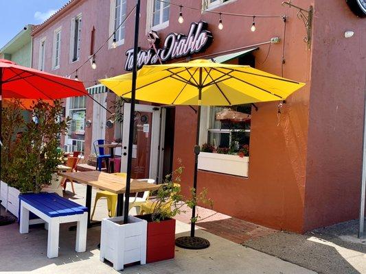 Outside eating area