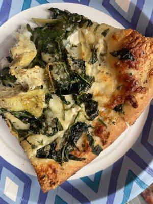 Spinach dip pizza