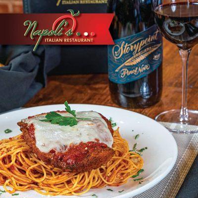 Saturday Date Night! Enjoy a favorite at Napoli's; Chicken or Veal Parmigiana.