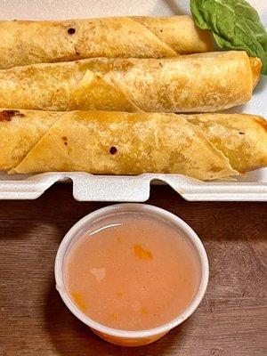 3 Piece Saigon Roll - pork filling, sweet orangish dipping sauce, wasn't crazy about these