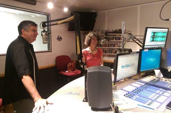 Lisa Stevenson and Mark Antenucci discussing services for people with developmental disabilities on San Diego's 103.7 KSON.