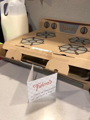 The delivered WARM cookies come in these cute oven boxes and cold milk. The best thing you can send someone. Really.