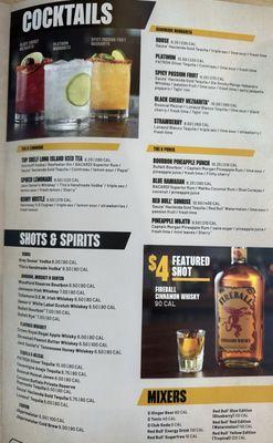 cocktail menu