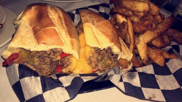 Philly steak sandwich