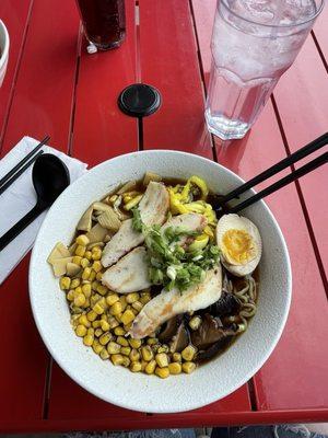 Chicken Shoyu with corn