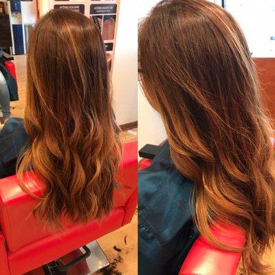 Gold brown ombre color