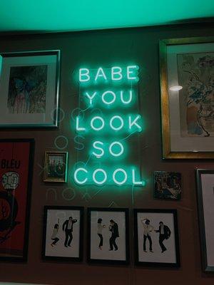 Neon signs inside