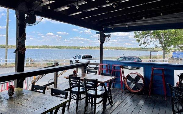 Great view of the lake from porch