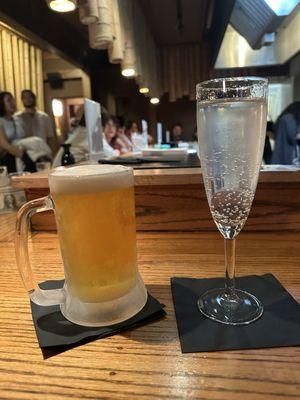 Suntory premium malt beer and Jelly sparkling sake